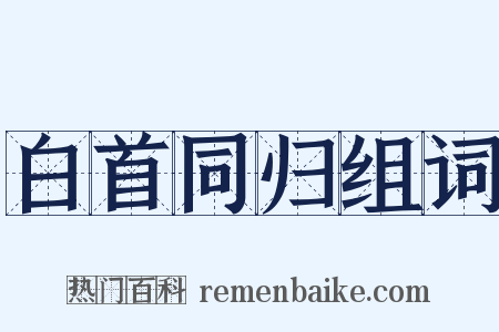 白首同归组词是什么意思的图片